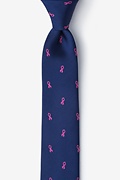 Navy Blue Microfiber Breast Cancer Ribbon