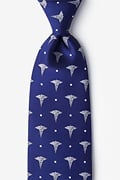 Caduceus Navy Blue Tie Photo (0)