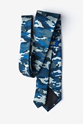 Camouflage Woodland Navy Blue Extra Long Tie Photo (1)