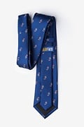 Candy Canes Navy Blue Extra Long Tie Photo (1)