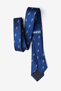 Candy Canes Navy Blue Skinny Tie Photo (1)