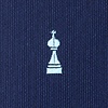 Navy Blue Microfiber Checkmate Extra Long Tie