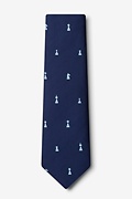 Checkmate Navy Blue Tie Photo (1)