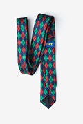 Christmas Argyle Navy Blue Skinny Tie Photo (2)