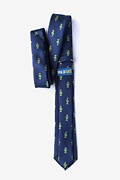 Christmas Cacti Navy Blue Skinny Tie Photo (1)