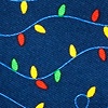 Navy Blue Microfiber Christmas Lights Tie