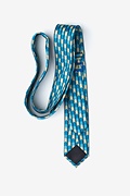 Christmas Tree Abstract Navy Blue Skinny Tie Photo (2)