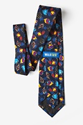 Colorful Fish Navy Blue Extra Long Tie Photo (1)