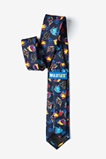 Colorful Fish Navy Blue Tie For Boys Photo (1)