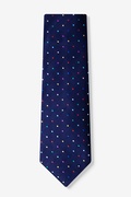 Crayon Polka Dot Navy Blue Tie Photo (0)