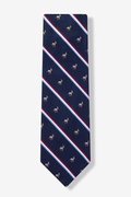 Democratic Party Donkey Stripe Navy Blue Extra Long Tie Photo (1)