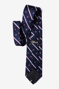 Democratic Party Donkey Stripe Navy Blue Extra Long Tie Photo (2)