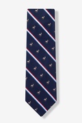 Democratic Party Donkey Stripe Navy Blue Tie Photo (1)