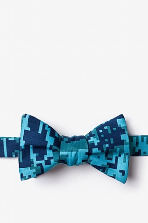 Digital Camo Navy Blue Self-Tie Bow Tie