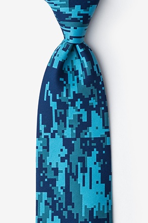 Digital Camo Navy Blue Tie