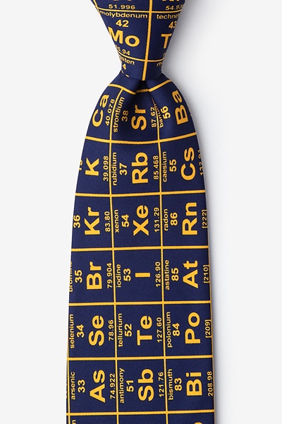 Navy Blue Microfiber Elements Tie