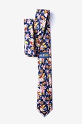 Fast Food Floral Navy Blue Skinny Tie Photo (1)