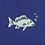 Navy Blue Microfiber Fish Extra Long Tie