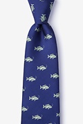 Fish Navy Blue Tie Photo (0)
