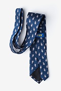 Floating Astronauts Navy Blue Extra Long Tie Photo (1)