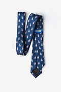 Floating Astronauts Navy Blue Skinny Tie Photo (2)