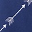 Navy Blue Microfiber Flying Arrows Extra Long Tie