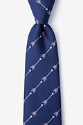 Flying Arrows Navy Blue Extra Long Tie Photo (0)