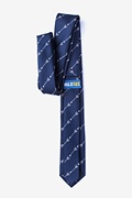 Flying Arrows Navy Blue Skinny Tie Photo (1)