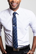 Flying Arrows Navy Blue Skinny Tie Photo (2)