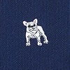 Navy Blue Microfiber French Bulldog Extra Long Tie