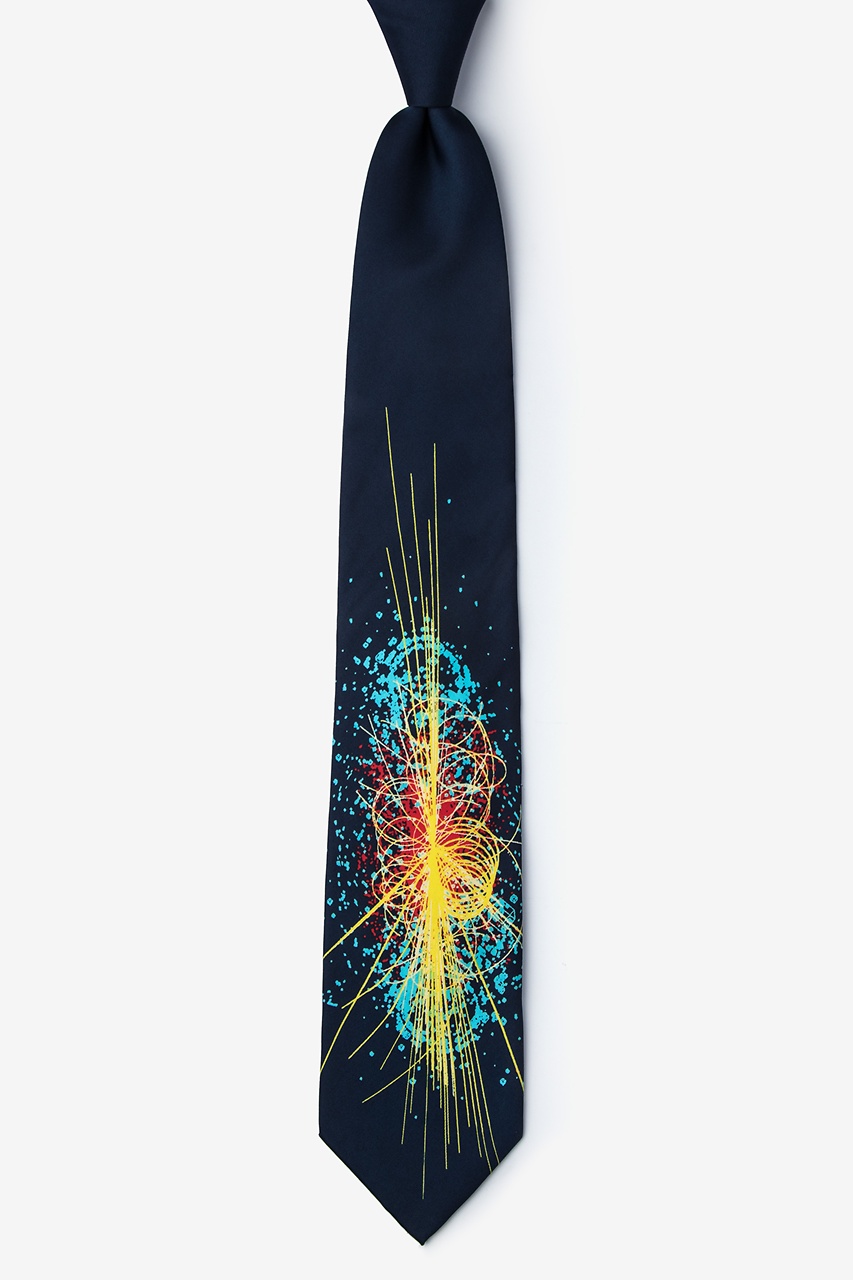 Higgs Boson Navy Blue Extra Long Tie Photo (0)