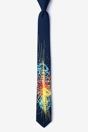Higgs Boson Navy Blue Skinny Tie