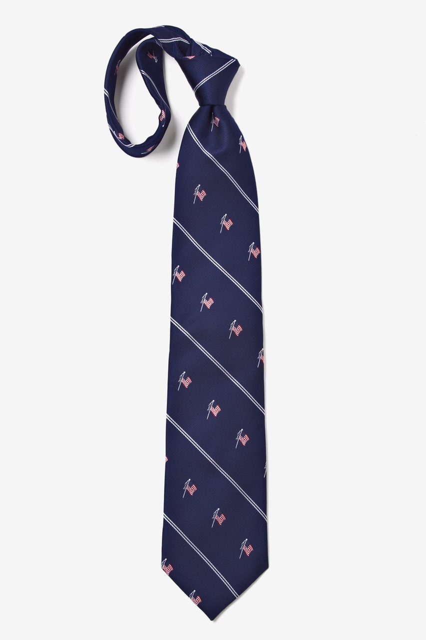 Home of the Brave Navy Blue Extra Long Tie Photo (3)
