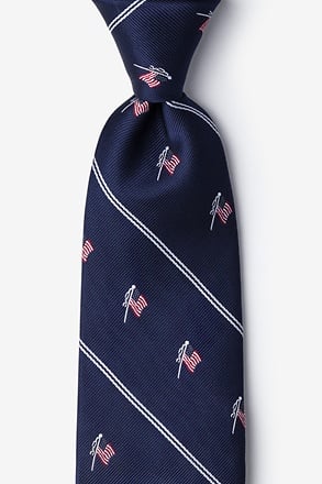 _Home of the Brave Navy Blue Tie_