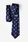 Hot Dogs Navy Blue Extra Long Tie Photo (1)