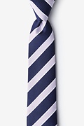 Navy Blue Microfiber Jefferson Stripe