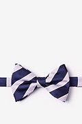 Navy Blue Microfiber Jefferson Stripe