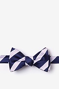 Jefferson Stripe Navy Blue Self-Tie Bow Tie Photo (0)