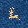 Navy Blue Microfiber Jumping Reindeer Extra Long Tie
