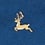 Navy Blue Microfiber Jumping Reindeer Tie