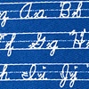 Navy Blue Microfiber Learning Cursive