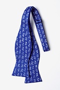 Learning Cursive Navy Blue Self-Tie Bow Tie Photo (1)