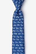 Learning Cursive Navy Blue Skinny Tie Photo (0)