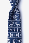 Less Ugly Christmas Sweater Navy Blue Extra Long Tie Photo (0)