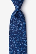 Math Equations Navy Blue Tie Photo (0)