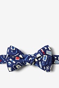 Medical Supplies Navy Blue Self-Tie Bow Tie Photo (0)