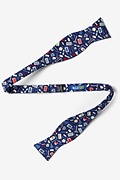 Medical Supplies Navy Blue Self-Tie Bow Tie Photo (1)