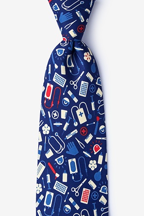 Medical Supplies Navy Blue Tie