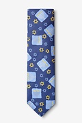 Menorah Navy Blue Tie Photo (1)