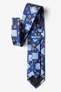 Menorah Navy Blue Tie Photo (2)